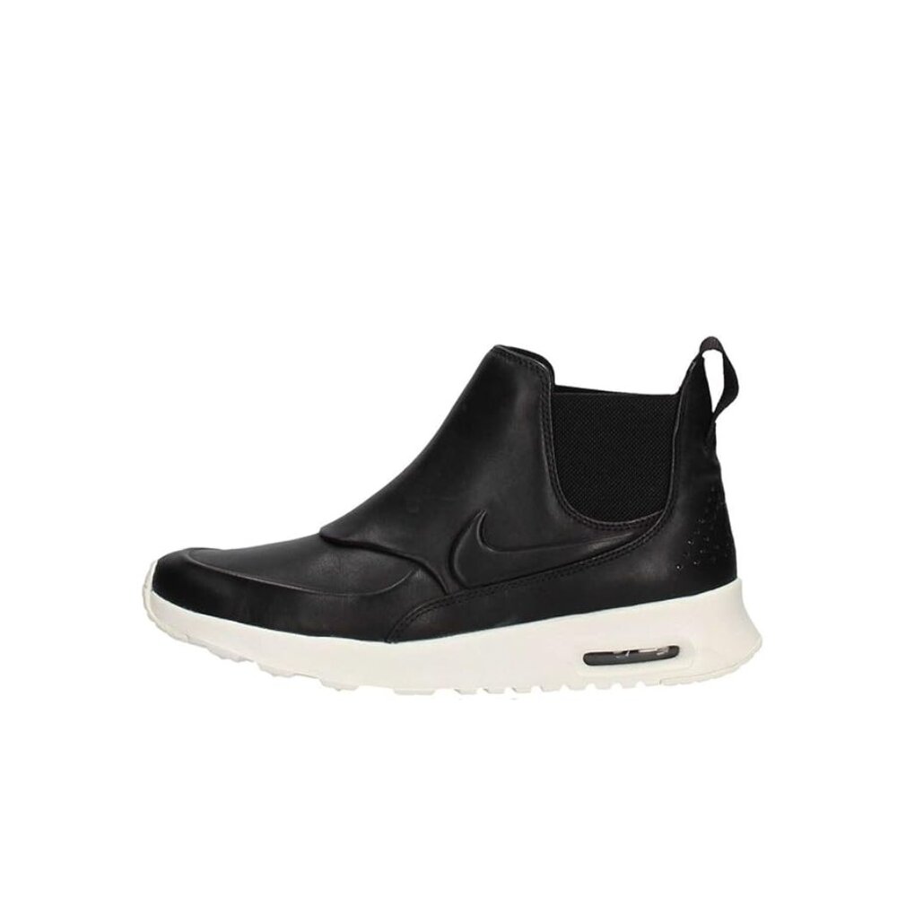 Nike Women's Black Air Max Thea Leather Mid-Top Pull On Chelsea Sneaker Size 8.5